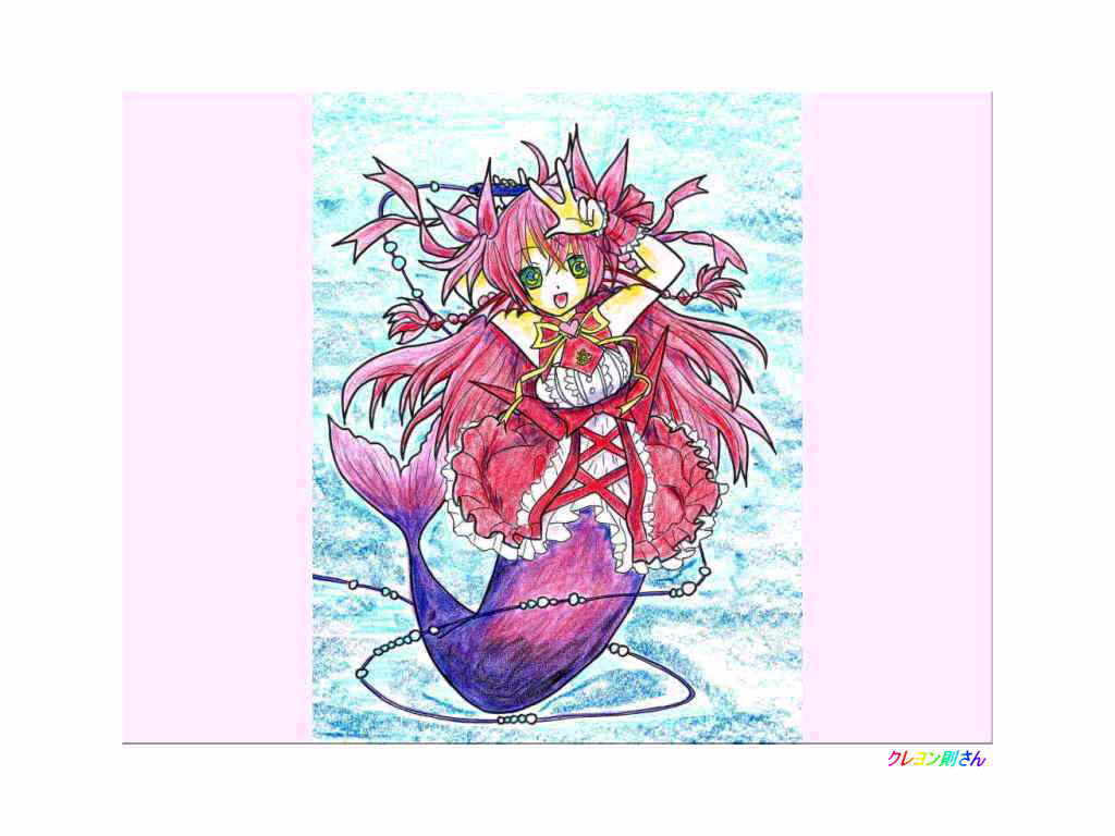 カードヴァンガード、マーメイドアイドルセドナの塗り絵