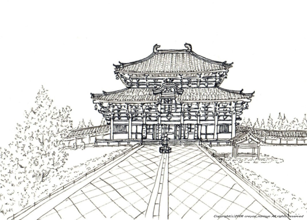 東大寺の下絵～世界遺産のぬりえ、日本