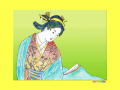 上村松園の美人画の塗り絵