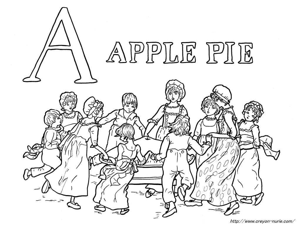 ケイト グリーナウェイのa Apple Pie のａのイラストの下絵 画像