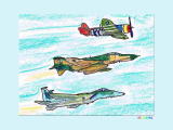 P-47,F-4,F-15の塗り絵
