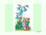 ツリガネ草のジングルベル鳴らす妖精の塗り絵